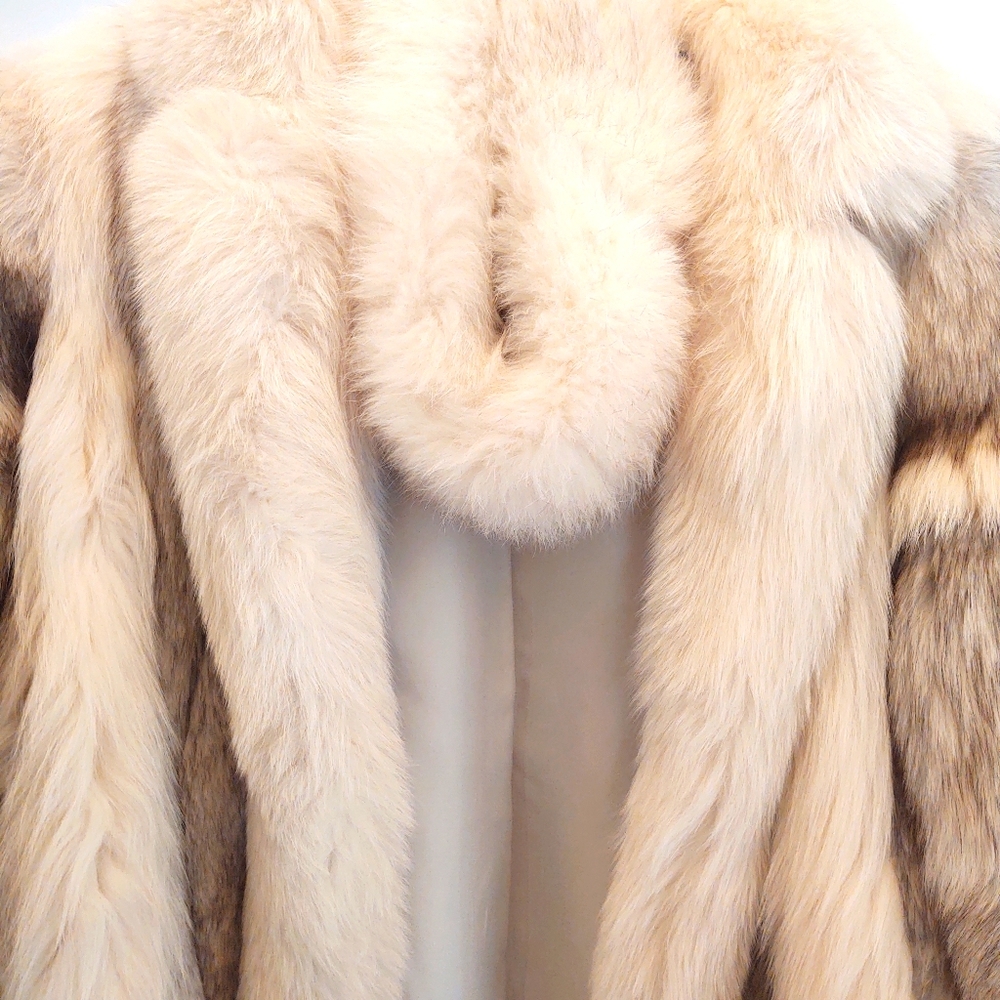 Fox fur coat with matching headband
